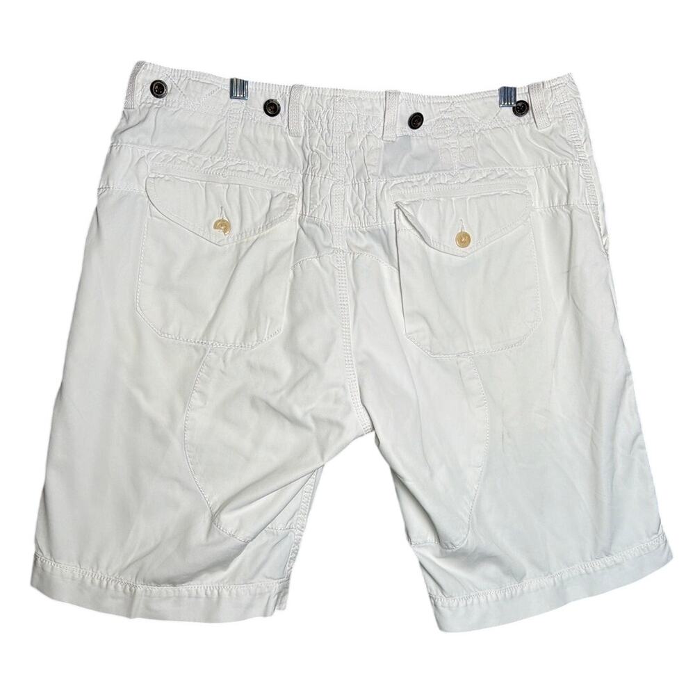 Polo Ralph Lauren White Cargo Shorts Drawstring Waist Size 36 Yacht Preppy - Picture 3 of 12